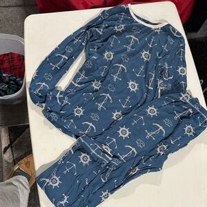 Kickee Pants Blue Nautical Anchor Pajama Set